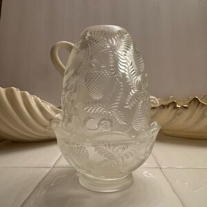 Fenton Satin Fairy Lamp Strawberry Inverted Pattern Frosted Glass